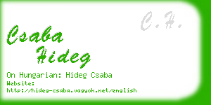 csaba hideg business card